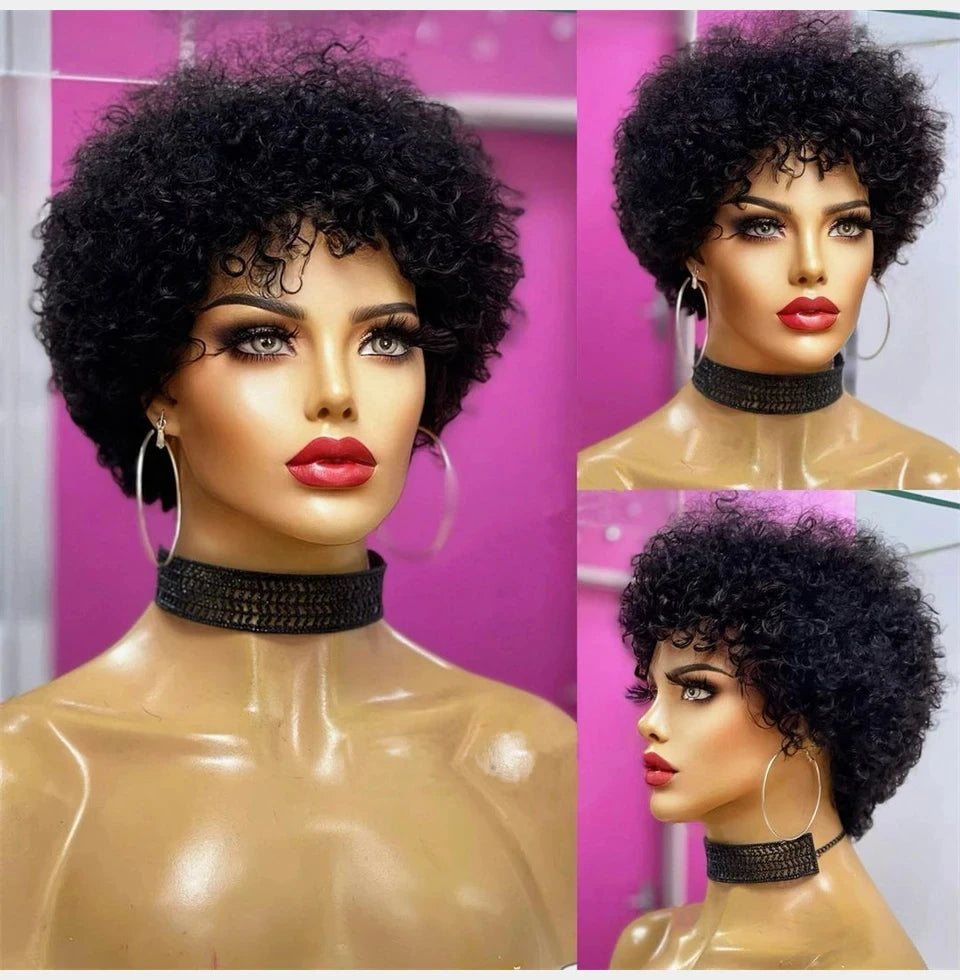 Large Bouncy Afro Kinky Curly Wigs