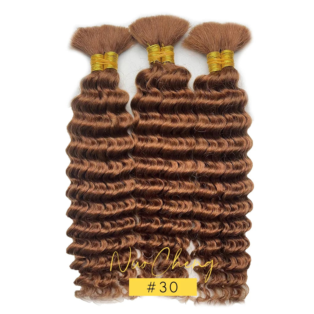 Brazilian Virgin Deep Wave Human Hair for Braiding