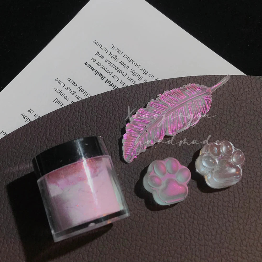 Jars Aurora Nail Powder Pearl Nail Glitter Neon Shimmer Nails Chrome Powder Dipping Powder Decoration Aurora Manicure Pigment