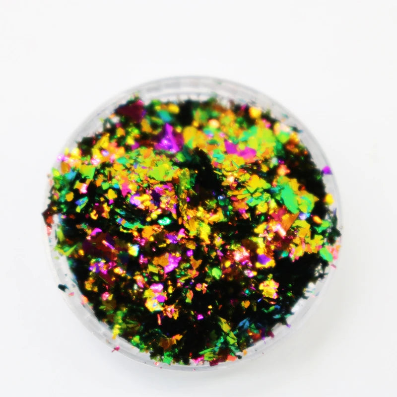 Jars Aurora Nail Powder Pearl Nail Glitter Neon Shimmer Nails Chrome Powder Dipping Powder Decoration Aurora Manicure Pigment