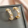 X Cross Zircon Earring Engagement Jewelry Gift