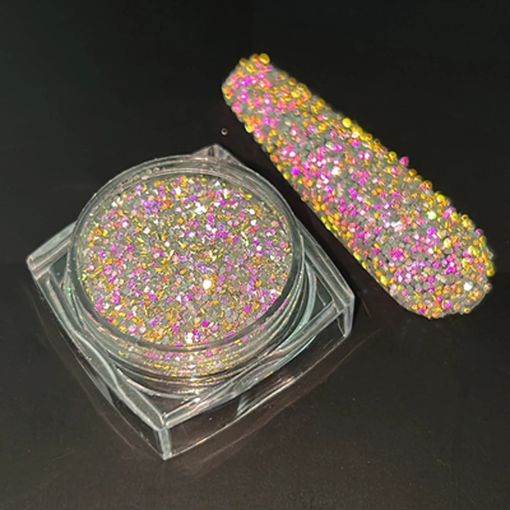 Jars Aurora Nail Powder Pearl Nail Glitter Neon Shimmer Nails Chrome Powder Dipping Powder Decoration Aurora Manicure Pigment