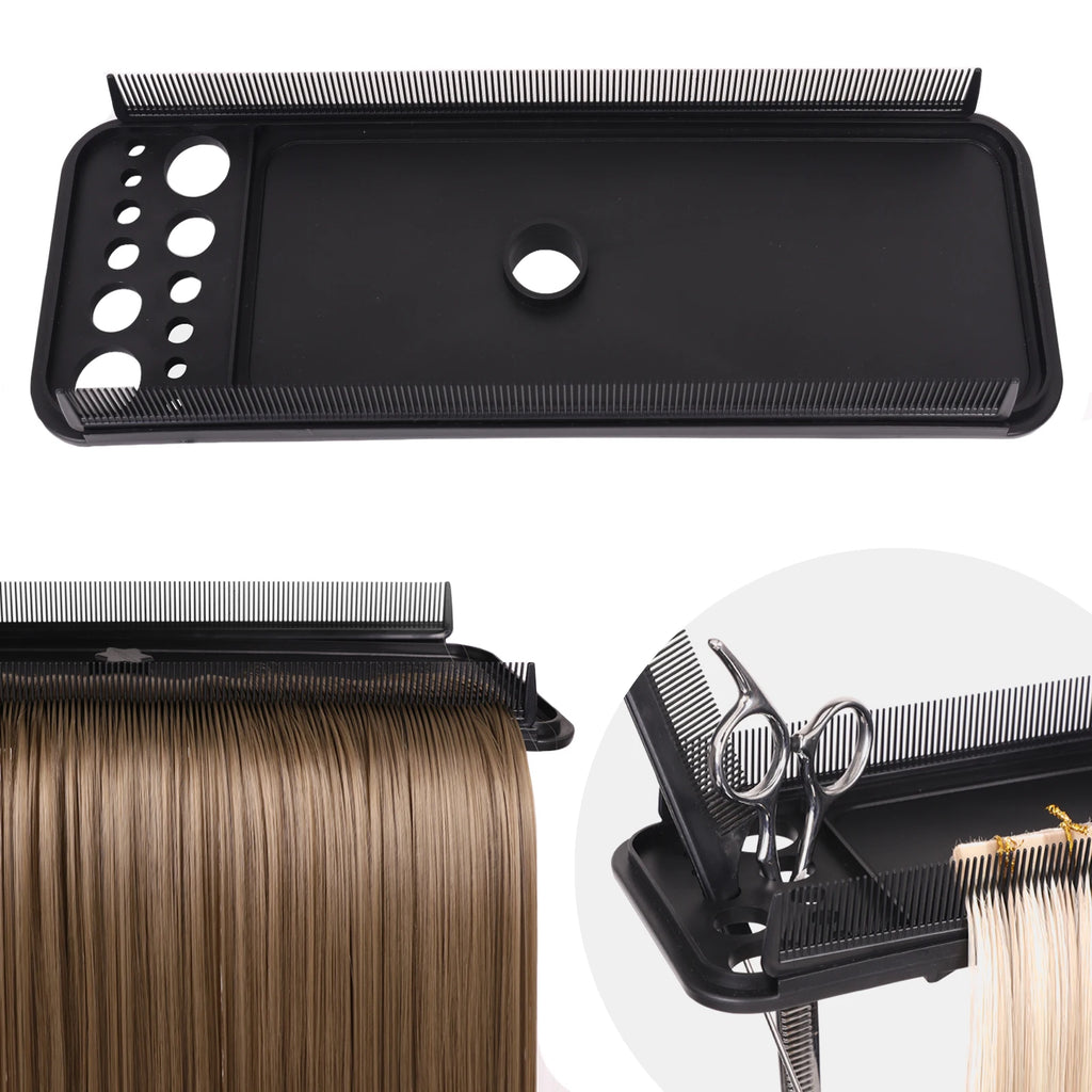 Double-Side Teeth Extension Display Tray Multifunction Hair Tray For Wig Stand Easy To Place Salon Hairdressing Styling Tool