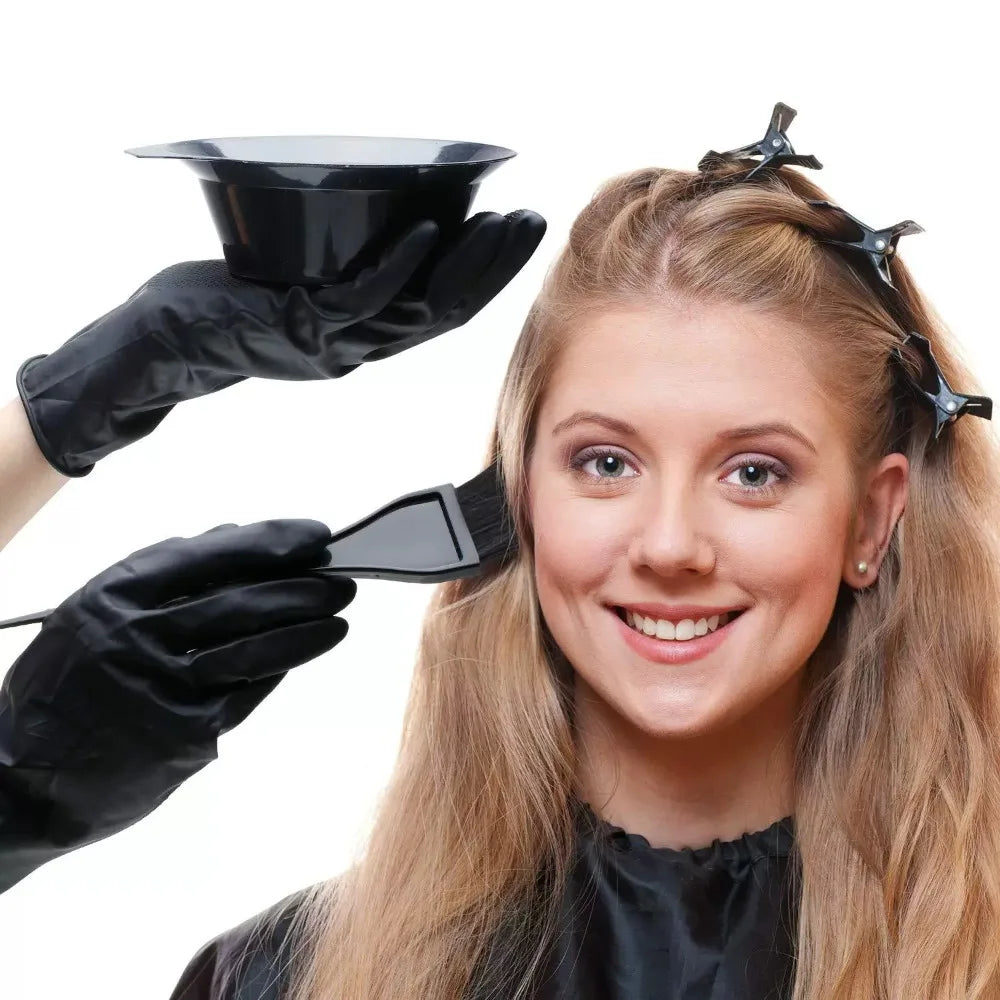 4Pcs Home Salon Hair Dyeing Brush Set Hair Dyeing Cream Bowl Coloring Brush Comb Kits Hair Tint Applicator Barber Styling Tools