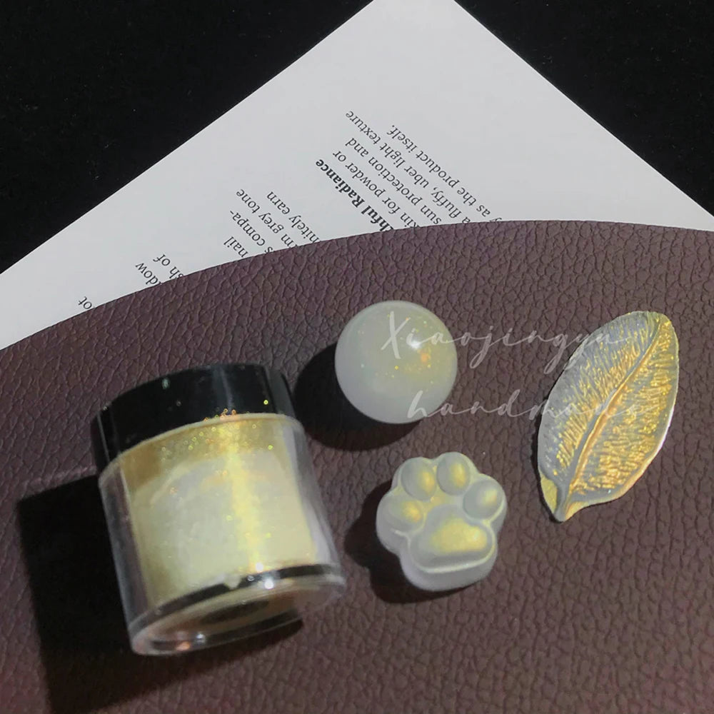Jars Aurora Nail Powder Pearl Nail Glitter Neon Shimmer Nails Chrome Powder Dipping Powder Decoration Aurora Manicure Pigment