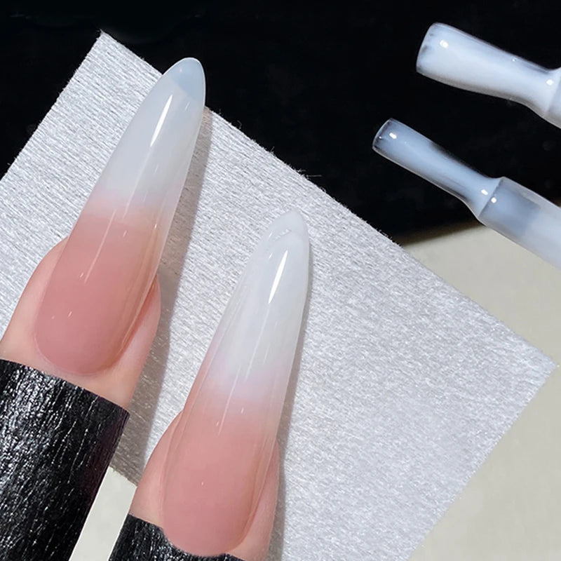 BORN PRETTY 10ml Esmalte de Uñas de Gel Blanco Leche Traslúcido Semipermanente Soak Off UV LED Barniz para Uñas Manicura Nail Art