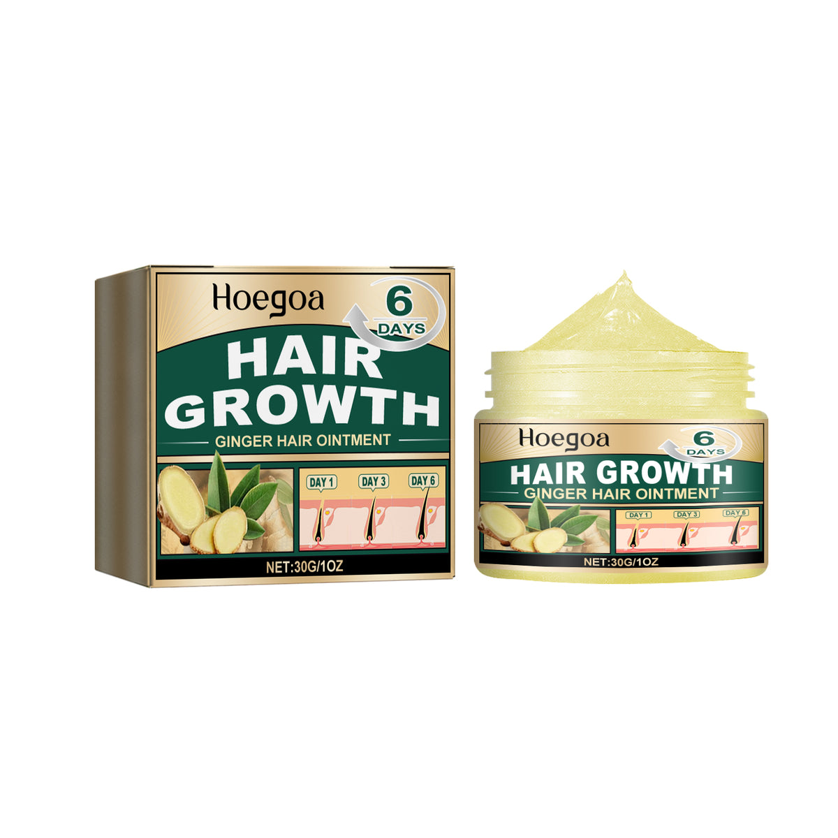 Ginger Hair Ointment, Care For Hair Follicles, Strengthen Hair, Moisturize Hair, Prevent Hair Breakage And Dense Hair Care Cream