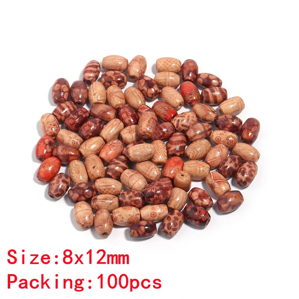 Louleur High Quality Vintage Natural Big Hole Wooden Beads For Necklace Bracelet Charms for Diy Jewelry Making Hair Accessories