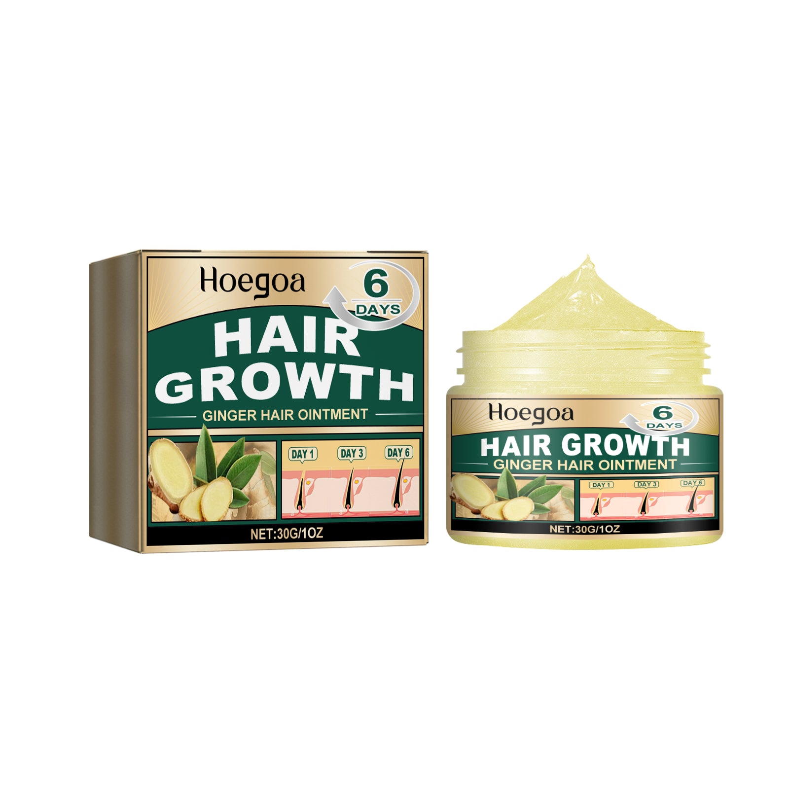 Ginger Hair Ointment, Care For Hair Follicles, Strengthen Hair, Moisturize Hair, Prevent Hair Breakage And Dense Hair Care Cream
