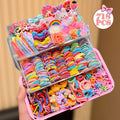 555pcs Girls Hair Accessories Set Colorful Butterfly Fashion Hair Clips Ties Elastic Bands for Daily Ponytail Fixation