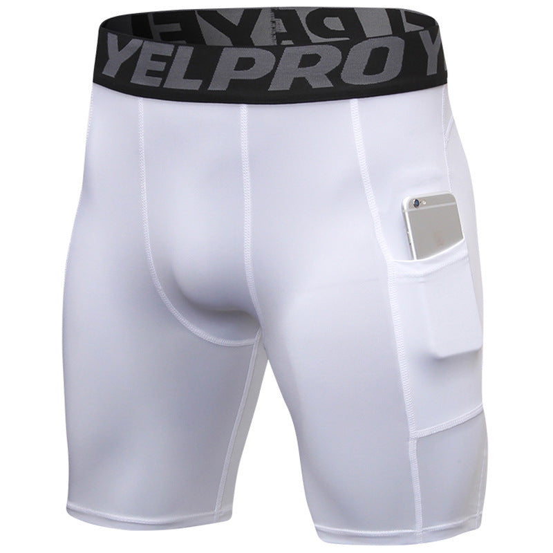 Men's PRO Gym Shorts With Pockets Sports Running Training Sweat Drying Stretch Tights