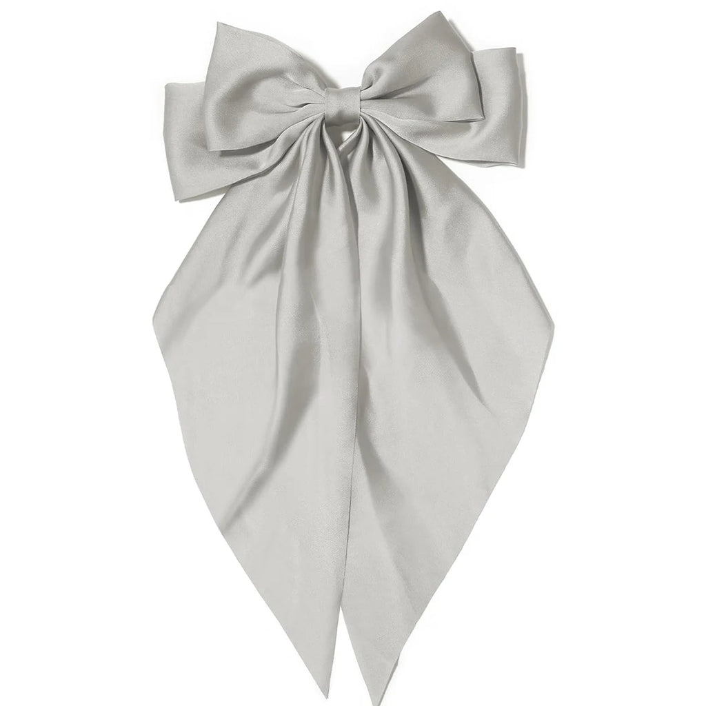 Solid Color Satin Ribbon Big Bows Hairpin Spring Clips Hair Accessories for Women Girls Trendy Korean Summer Headwear 2024