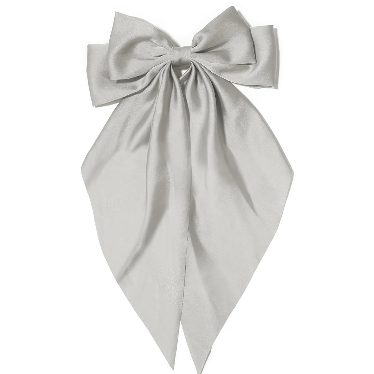 Solid Color Satin Ribbon Big Bows Hairpin Spring Clips Hair Accessories for Women Girls Trendy Korean Summer Headwear 2024