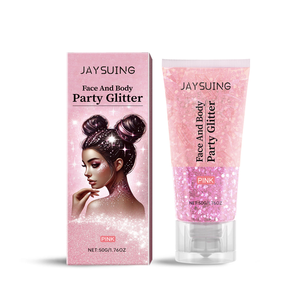 Jaysuing Gel con Purpurina Glitter, Corporal Estereoscópico Natural Alto Brillo Fiesta Rave Opción Multicolor