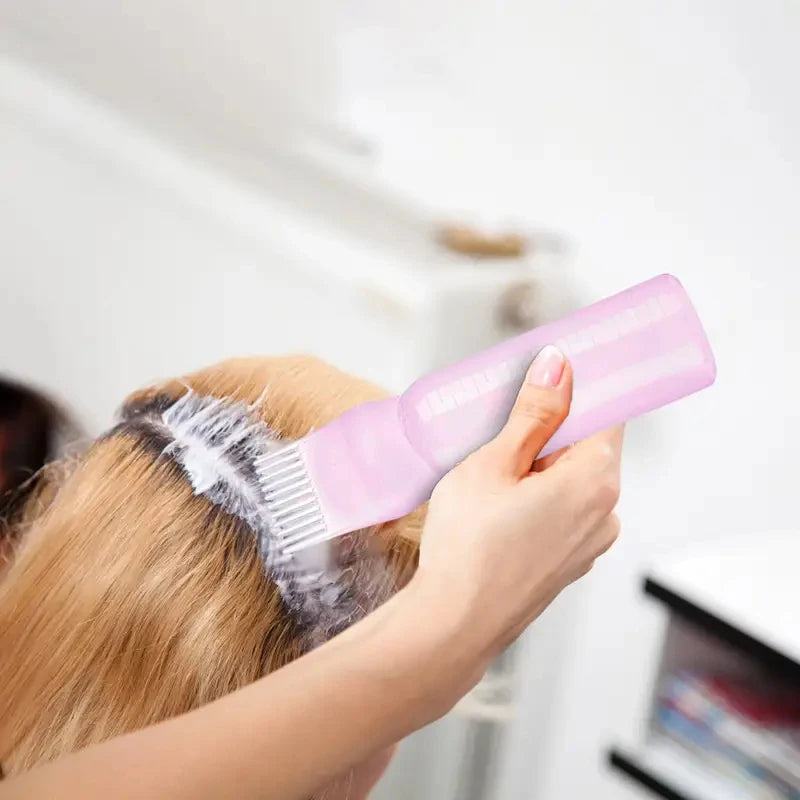 120ml Hair Dye Refillable Bottle Applicator Comb Multicolor Plastic Dispensing Salon Oil Hair Coloring Hairdressing Styling Tool