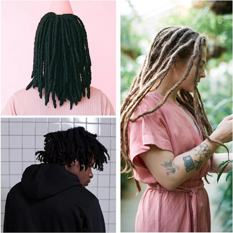3/6Pcs 0.5mm/0.75mm Loc Crochet Hook Wood Crochet Needles Hair Dreadlocks Tool for Braid Craft