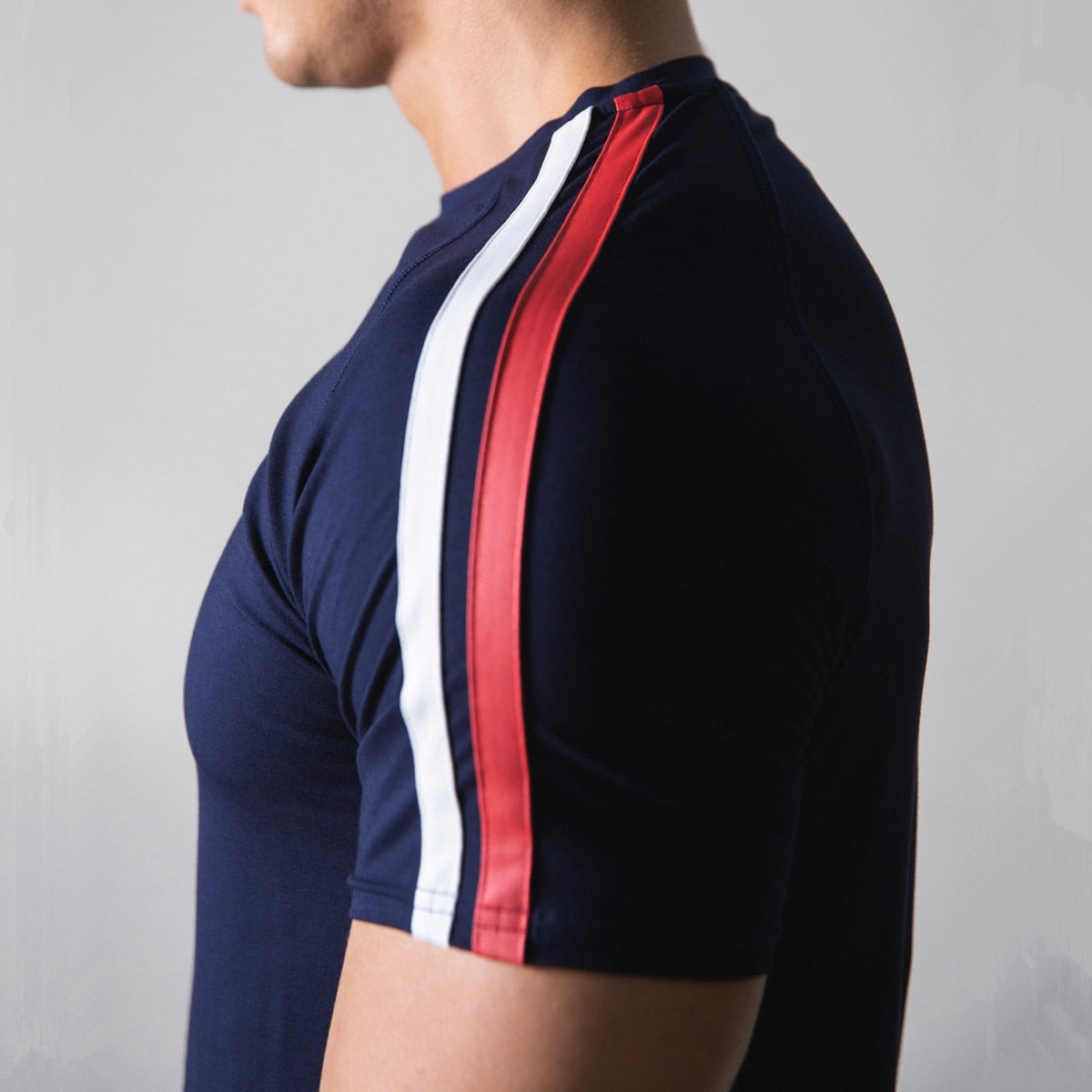 Gym Fitness Shirt Men Running Sport Skinny T-shirt Short sleeve Cotton Tee Top Summer Male Bodybuilding Training Workout Apparel