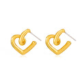 Simple Fashion Gold Color Stud Earrings Statement Jewelry Party Accessories