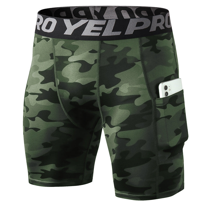Men's PRO Gym Shorts With Pockets Sports Running Training Sweat Drying Stretch Tights