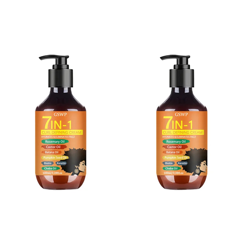 GSWP 7-in-1 Curl-Defining Cream, Moisturizing Styling Cream, for Black Curly Hair,Latin Curly Hair, Create Curly Hair,100/200 ML