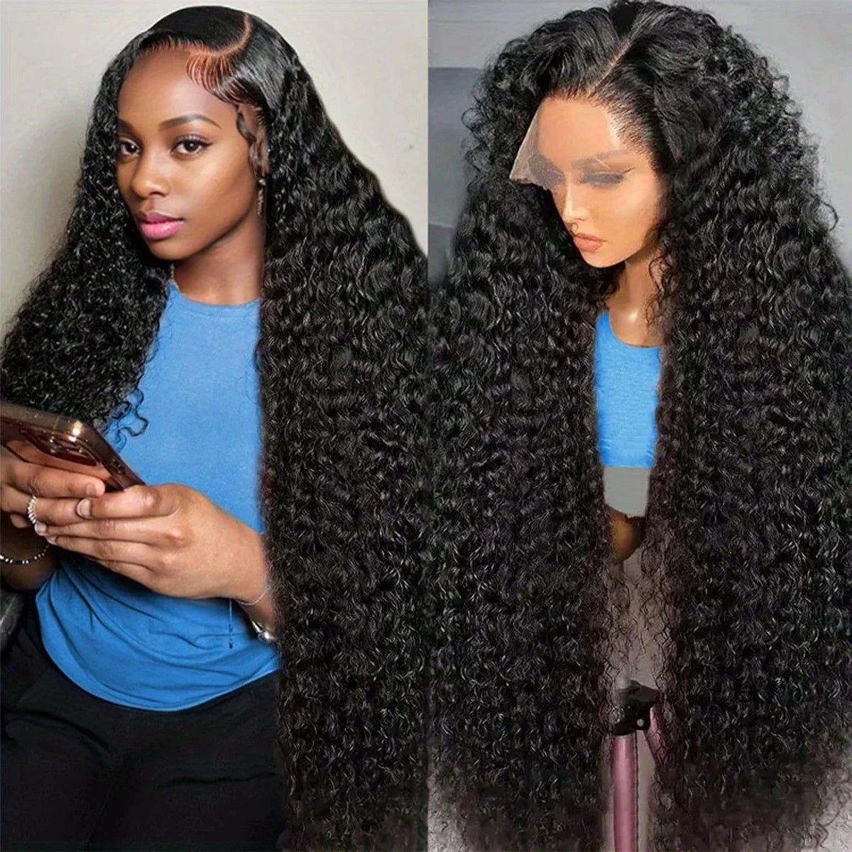 Burmese Curly Deep Wave Human Hair Wig 13x6 HD Lace
