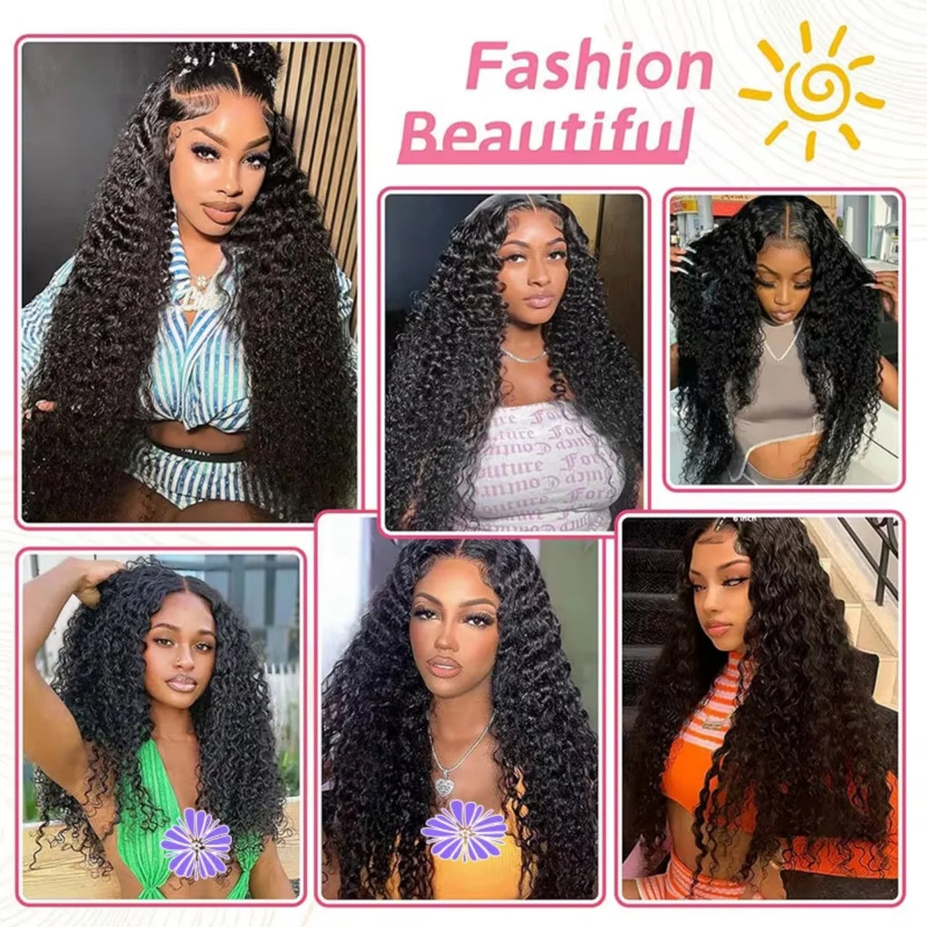 Burmese Curly Deep Wave Human Hair Wig 13x6 HD Lace