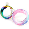 Pulsera tipo brazalete de 3.5 Oz, petaca de acero inoxidable para alcohol, whisky, vodka, botella, utensilios para beber