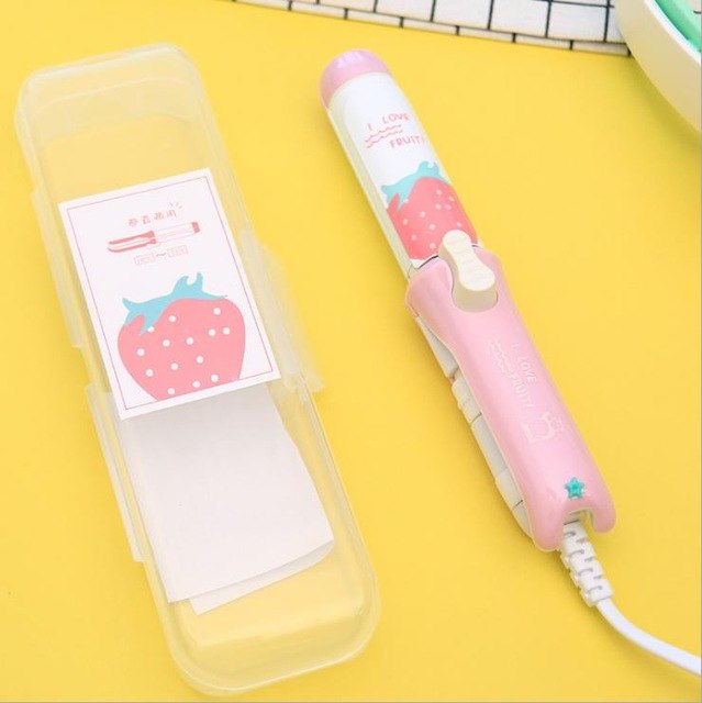 Mini Hair Straightener Small Ceramic Hair Curling Iron Creative Fruit portable Girls Electric Hair Straightening Iron Tools