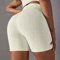 Mermaid Curve High Waist Tight Seamless Knitted GYM Shorts Hip Up Breathable Stripe Shorts Running Fitness Quick Dry Yoga Shorts