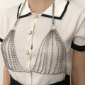 European and American jewelry sexy diamond studded chest chain beach nightclub queen bikini rhinestone chest chain women's body chain