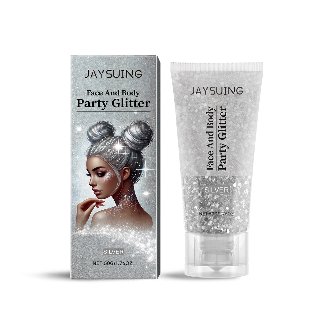 Jaysuing Gel con Purpurina Glitter, Corporal Estereoscópico Natural Alto Brillo Fiesta Rave Opción Multicolor