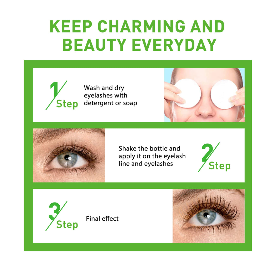 Castor Oil Mascara Mild And Easy Makeup Natural Curling Black Beautiful Non-Trace Essential Oil