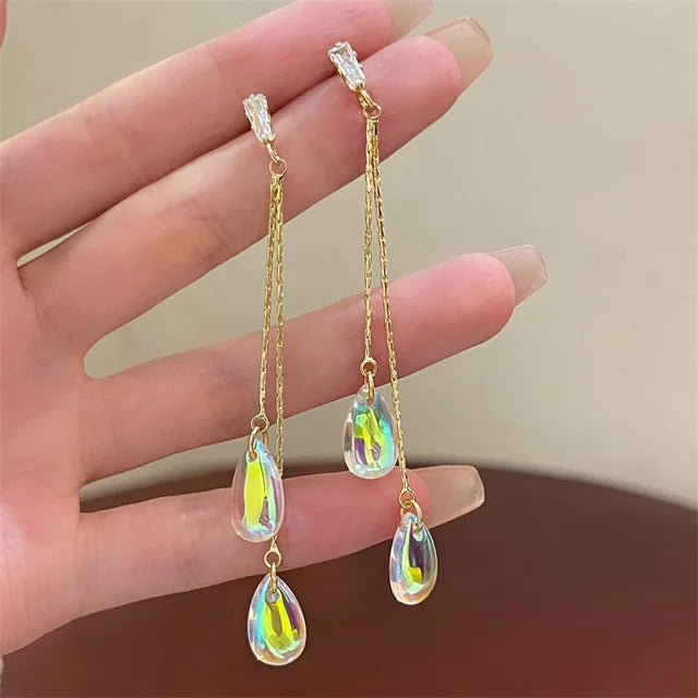 Metal Pendant Earrings European And American Style Personalized Fashion Long Style Stud Earrings Ladies Girls Travel Accessories