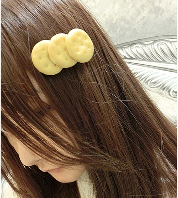 Girls Headwear Cookie Style Hair Clips Hairbands Hair Accessories Barrettes Bandage hairgrip Hairpin For Cute Girl