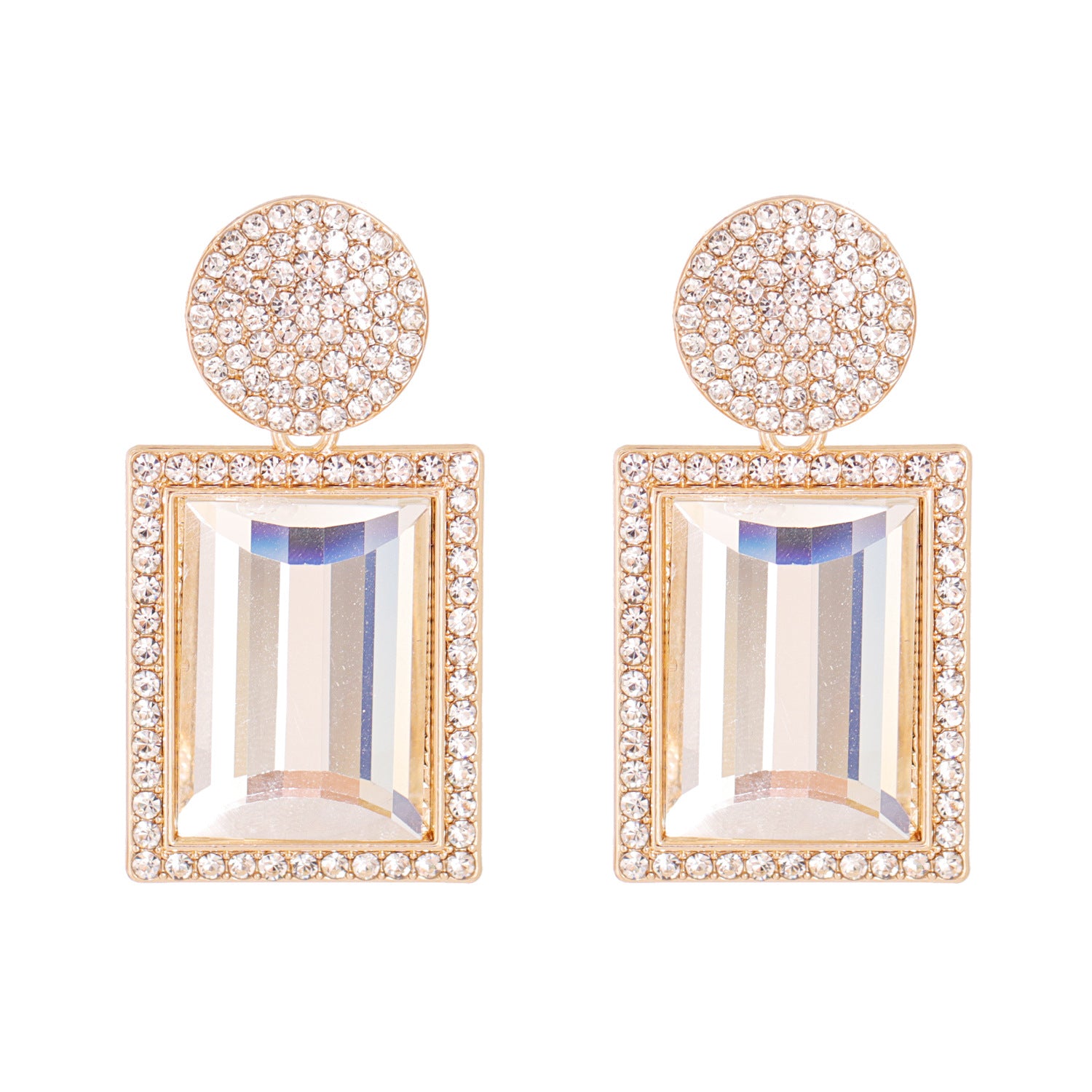 New Creative Trend Jewelry Earrings Rhinestone Crystal Stud Earrings Personality Earrings