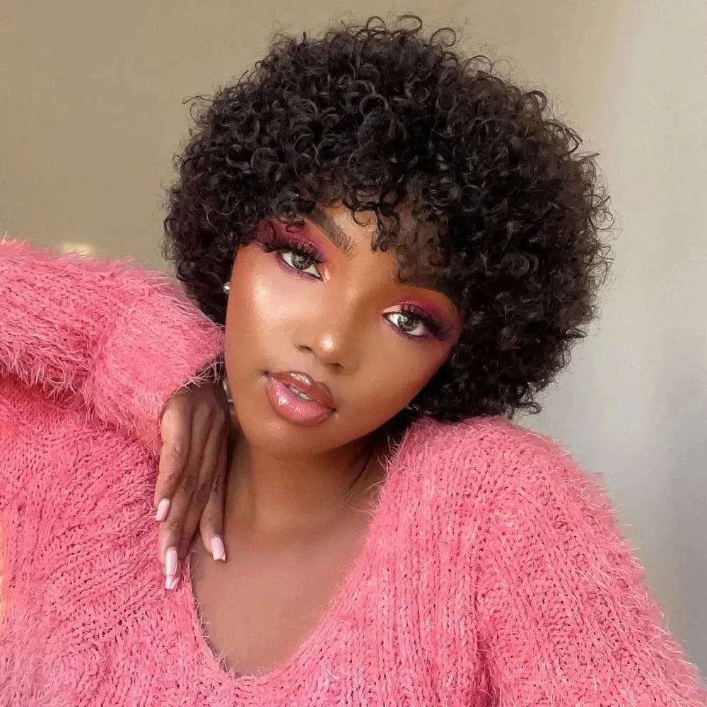 Large Bouncy Afro Kinky Curly Wigs