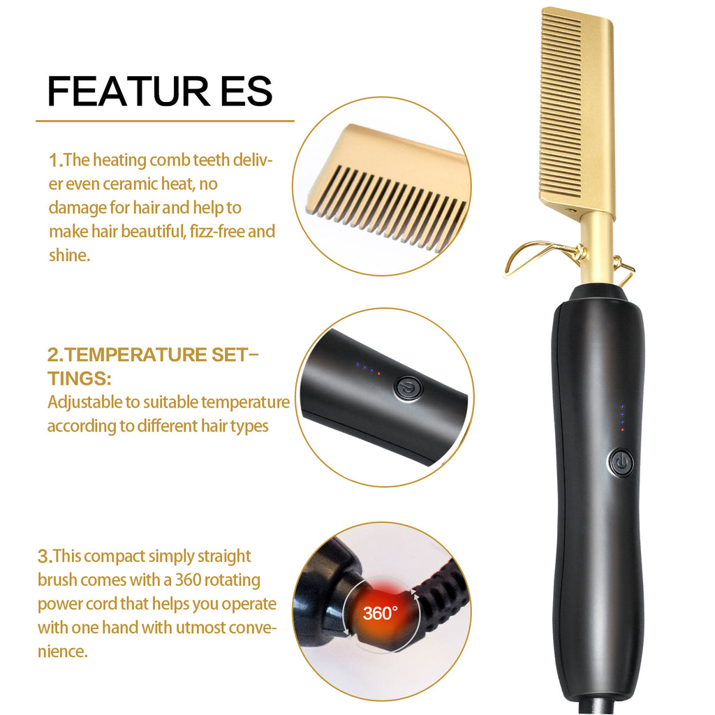 Hot Comb - Wet and Dry Hair