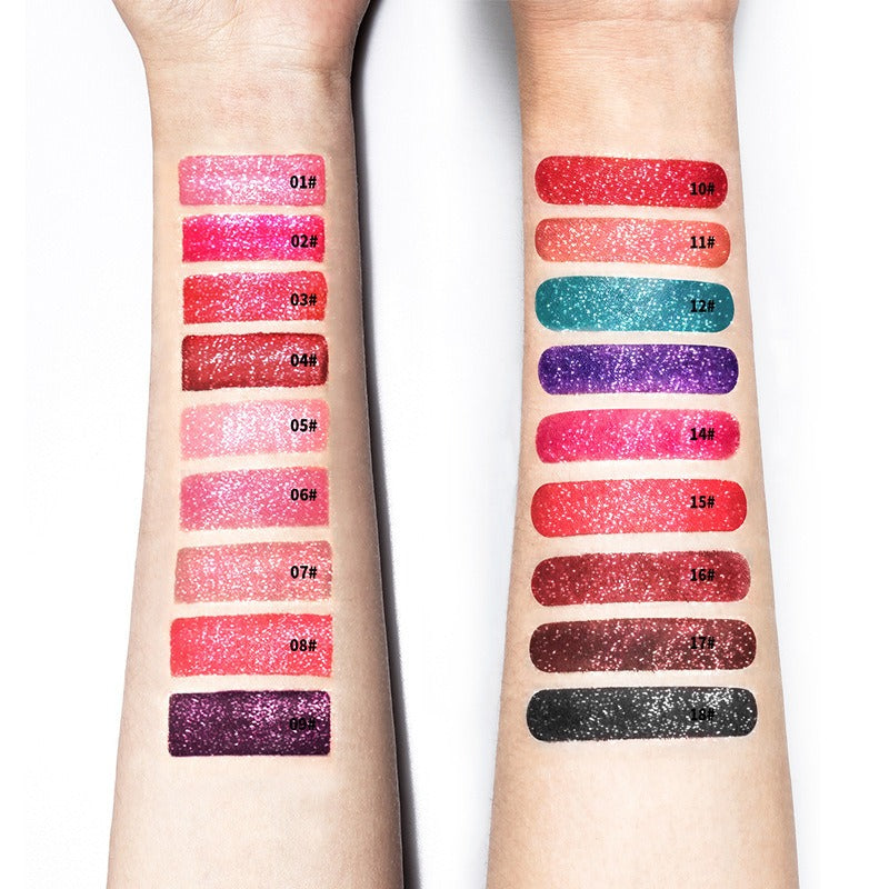 18 Colors Diamond Matte Glitter Liquid Lipstick