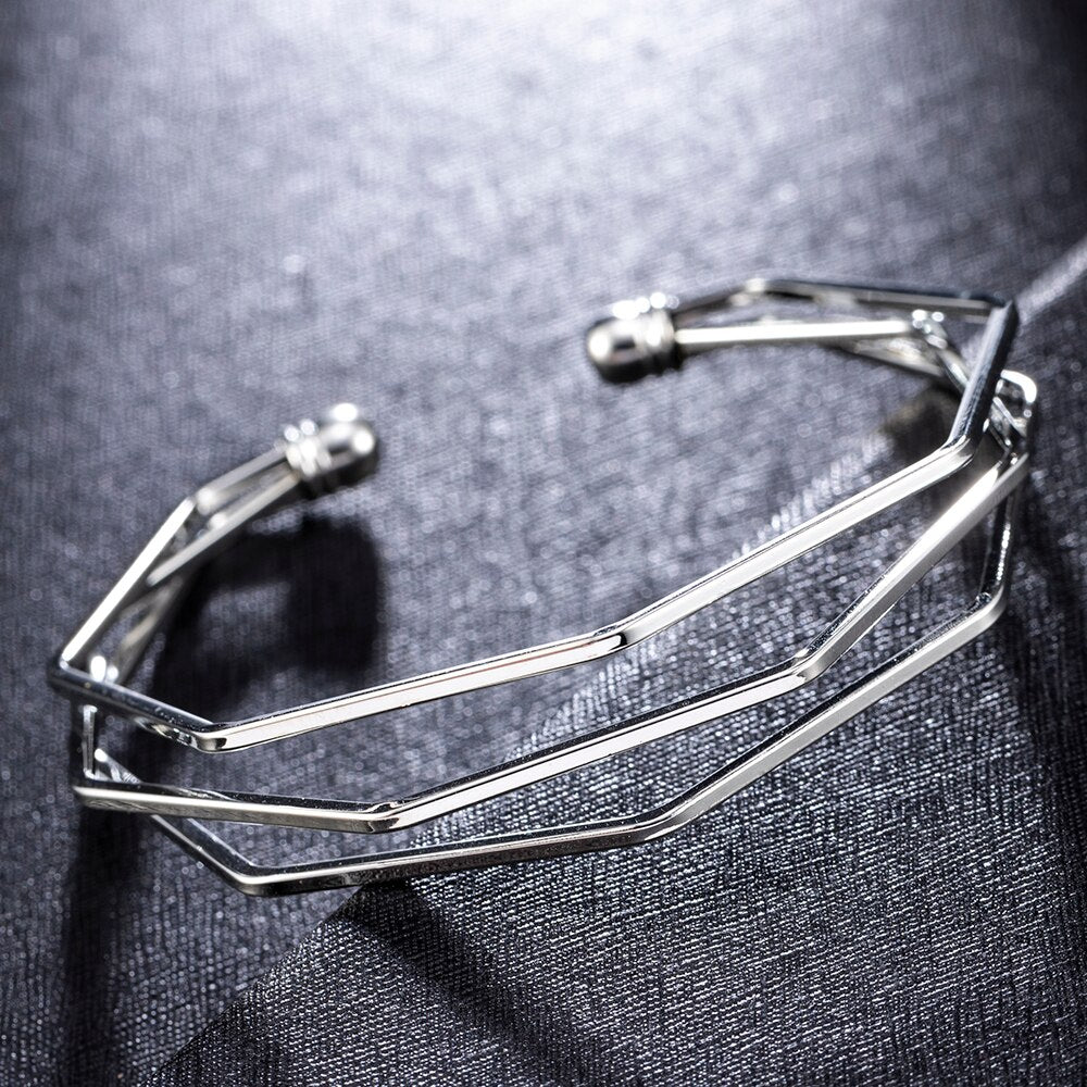 2020 NEW Gold Metal Alloy Arrow Link Chain Twist Bangle New Three Layer Romantic Open Cuff Bangles/Bracelet Set For Women