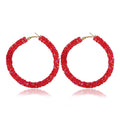 Bohemia Round Austrian Crystal Stud Earrings Fashion Shiny rhinestone Cheap Hoop Earring