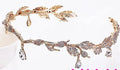 Luxury Crystal Crown Bridal Hair Accessories Wedding Rhinestone Waterdrop Leaf Tiara Crown Headband Frontlet Brides Hair Jewelry