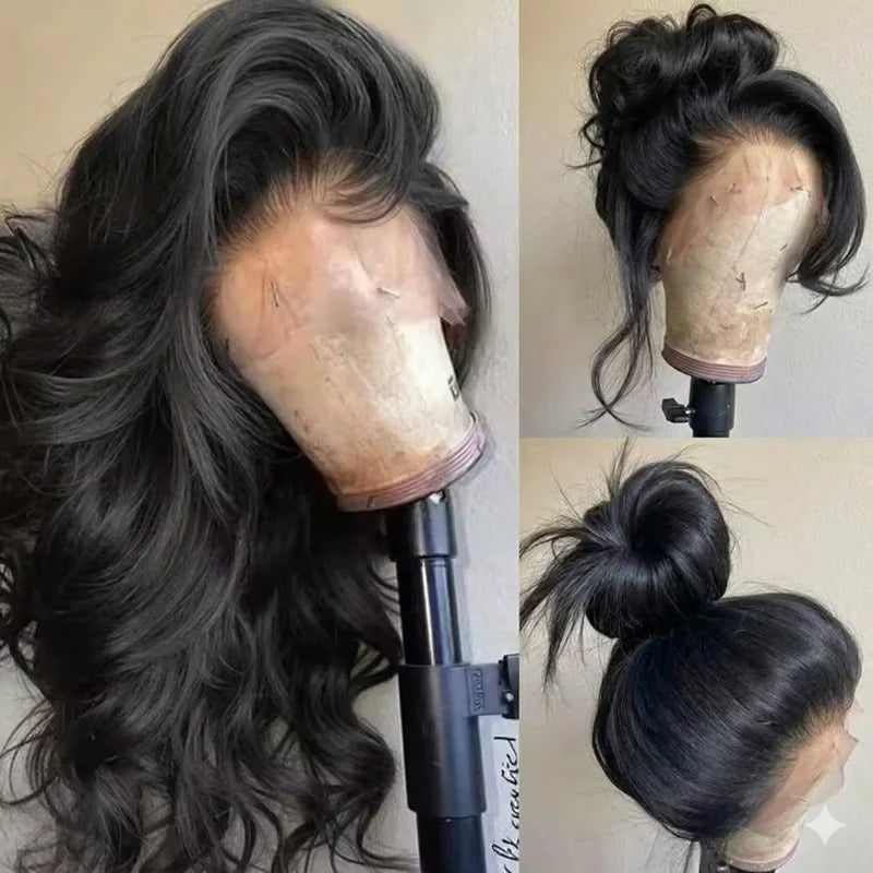 30 38 Inch Body Wave Human Hair Lace Front Wigs