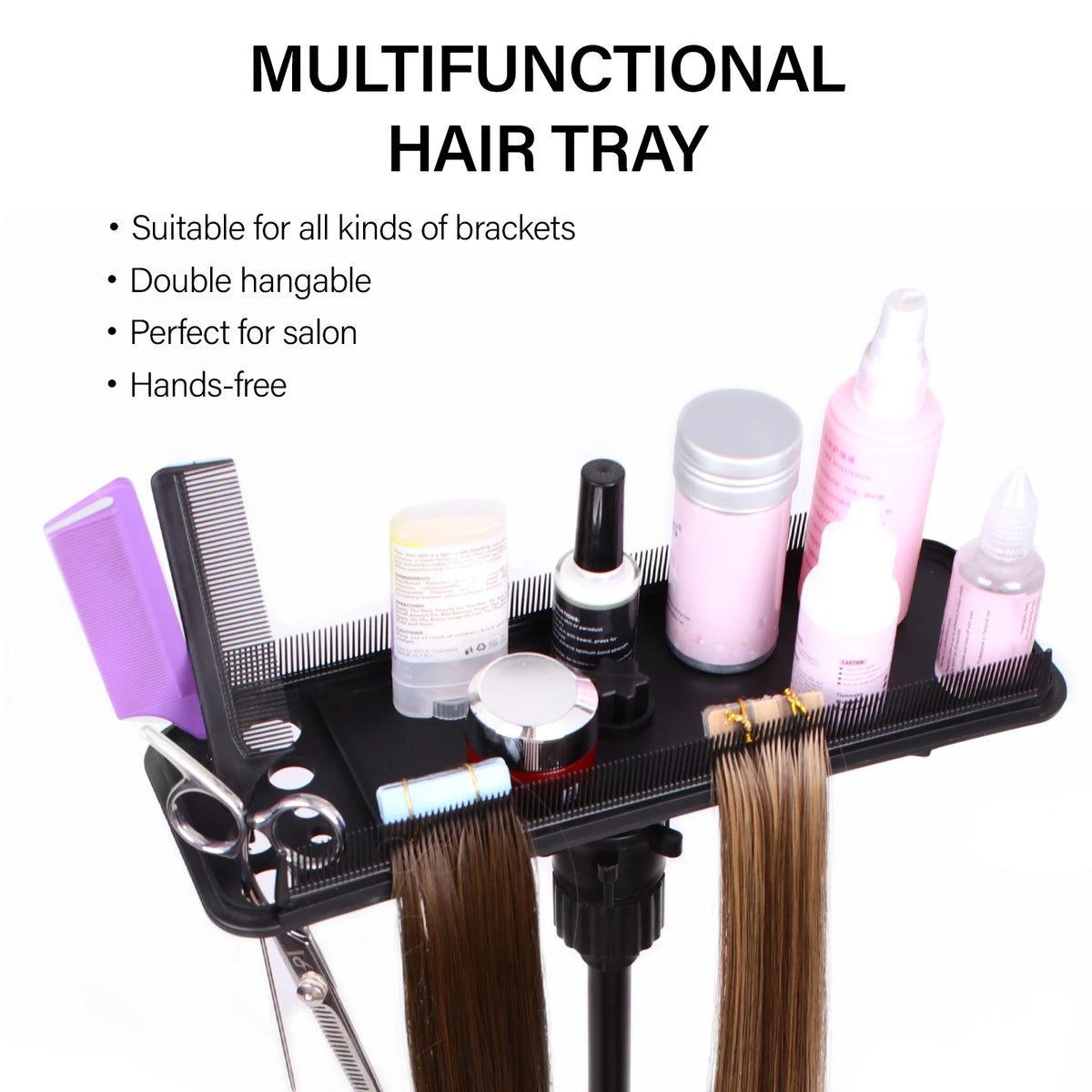 Multifunction Hair Extension Holder Hair Extension Tray with Wig Stand wig tripod Easy To Place Salon Hairdressing Styling Tool