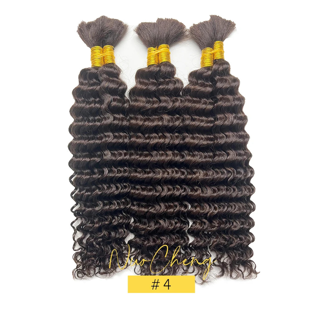 Brazilian Virgin Deep Wave Human Hair for Braiding