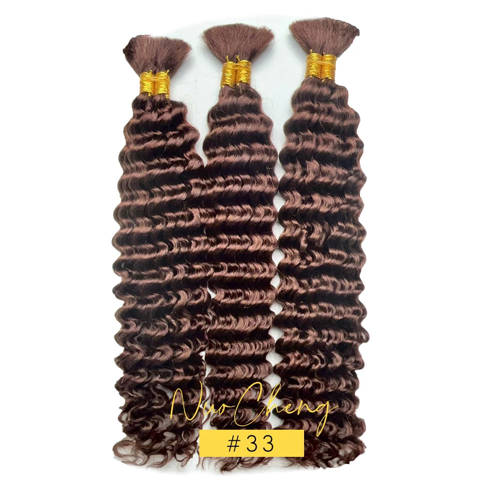 Brazilian Virgin Deep Wave Human Hair for Braiding