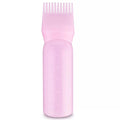 Botella recargable de 120 ml para tinte de pelo, con peine aplicador, multicolor, de plástico, para dispensar aceite, para peluquería, para teñir el cabello, herramienta de peinado