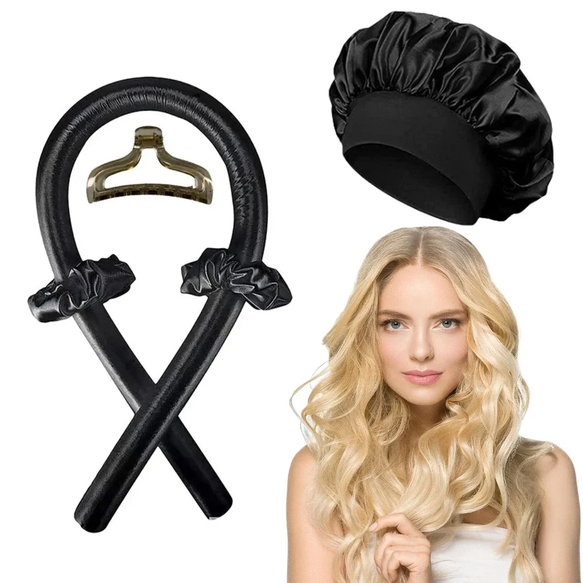 Heatless Curling Rod Headband Night Cap No Heat Hair Curler Hair Rollers Soft Curlers Lazy Curls Sleeping Bonnet Styling Tools