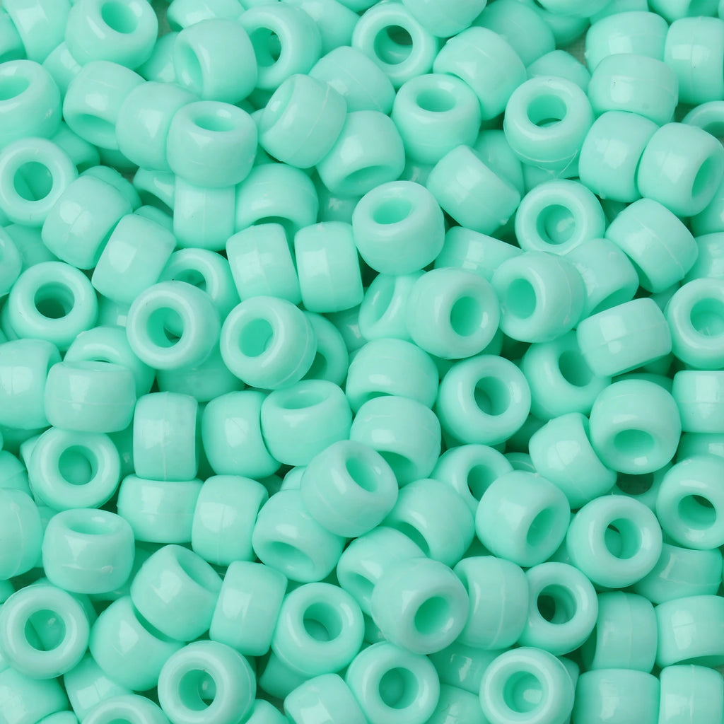 100pcs 6x9mm Colorful Pony Beads Fashion Big Hole Acrylic Beads Kids DIY Bracelet Necklace Making HandCrafts Girls Hair Beads
