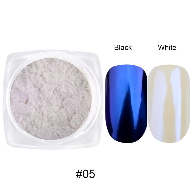 Jars Aurora Nail Powder Pearl Nail Glitter Neon Shimmer Nails Chrome Powder Dipping Powder Decoration Aurora Manicure Pigment