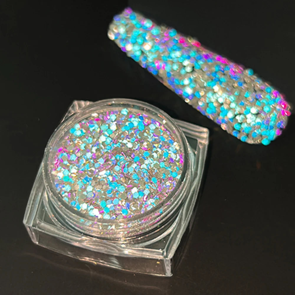 Jars Aurora Nail Powder Pearl Nail Glitter Neon Shimmer Nails Chrome Powder Dipping Powder Decoration Aurora Manicure Pigment